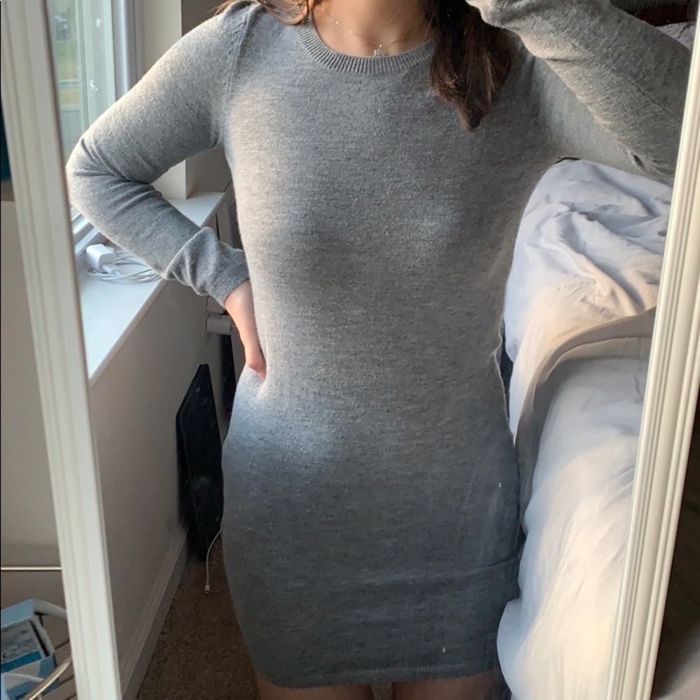 [S] Grey Knitted Tight Dress